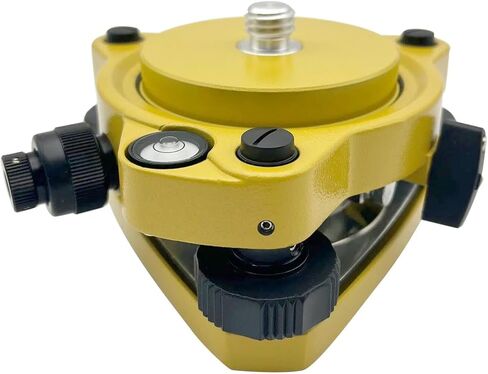 Tribrach أصفر مع عمود بصري ومحول ثابت، حامل خيط 5/8x11 للمحطة الشاملة، جهاز استقبال GPS GNSS، عمود المنشور، ملحق مسح ثلاثي القوائم in Kuwait