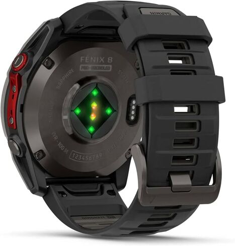 Garmin fēnix 8 Pro، شاشة MicroLED، 51 مم، ساعة ذكية Premium Multisport GPS مع تقنية inReach، Sapphire، DLC Titanium Bundle مع GPS City Microfiber Cloth وقبعة (010-03380-00) in Saudi Arabia