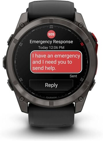 Garmin fēnix 8 Pro، شاشة MicroLED، 51 مم، ساعة ذكية Premium Multisport GPS مع تقنية inReach، Sapphire، DLC Titanium Bundle مع GPS City Microfiber Cloth وقبعة (010-03380-00) in Saudi Arabia