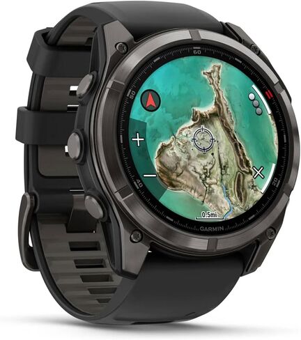 Garmin fēnix 8 Pro، شاشة MicroLED، 51 مم، ساعة ذكية Premium Multisport GPS مع تقنية inReach، Sapphire، DLC Titanium Bundle مع GPS City Microfiber Cloth وقبعة (010-03380-00) in Saudi Arabia