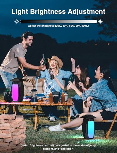 Onforu مكبرات صوت بلوتوث خارجية مقاومة للماء، 2 حزمة من سماعات ستيريو لاسلكية حقيقية بقدرة 25 وات مع أضواء LED RGB، مكبر صوت لهب LED، اقتران مزدوج، وقت تشغيل 20 ساعة، جهير معزز لديكور حديقة الفناء in Kuwait