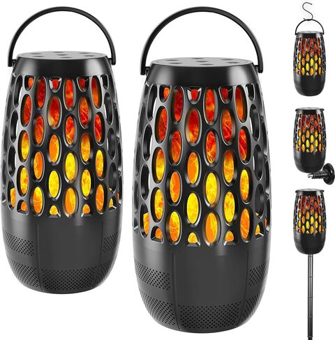 مكبرات صوت بلوتوث خارجية مطورة مع أضواء LED - IPX6 مقاومة للماء، مزامنة متعددة تصل إلى 100 مكبر صوت، إقران تلقائي، 3 أوضاع إضاءة، مكبر صوت محمول للفناء والحديقة، هدية مثالية للرجال والنساء in Kuwait