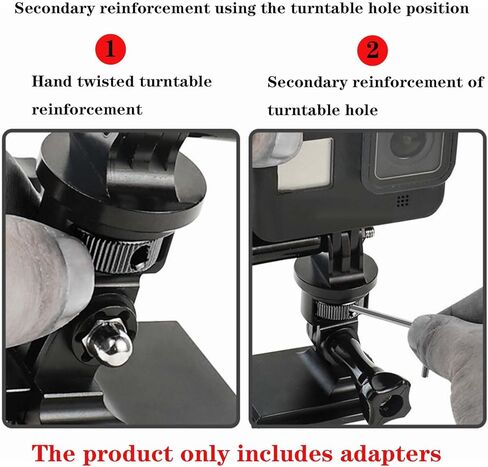 Aluminum Alloy Tripod Adapter, 1/4"-20 Conversion Mount Adapter, Compatible with GoPro, for Insta360, for DJI Osmo Action, and Standard 1/4" Thread Accessories in Saudi Arabia