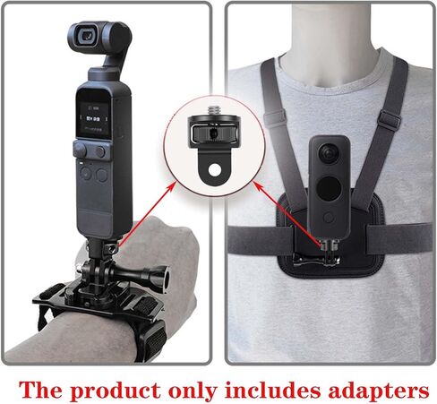 Aluminum Alloy Tripod Adapter, 1/4"-20 Conversion Mount Adapter, Compatible with GoPro, for Insta360, for DJI Osmo Action, and Standard 1/4" Thread Accessories in Saudi Arabia