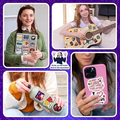 200PCS Theatre Stickers for Laptop, Waterproof Vinyl Drama Stickers for Water Bottle Phone Scrapbook, Musical Theatre Gifts for Kids Teens, Drama Club Party Favors in Saudi Arabia