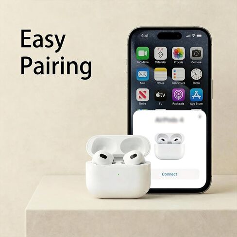 حافظة شحن بديلة من OLEBAND لأجهزة AirPods الجيل الرابع USB-C، حافظات شاحن لاسلكية متوافقة مع حافظة بديلة من الجيل iPod 4، تدعم اقتران الأسنان الزرقاء، (أبيض) in Saudi Arabia