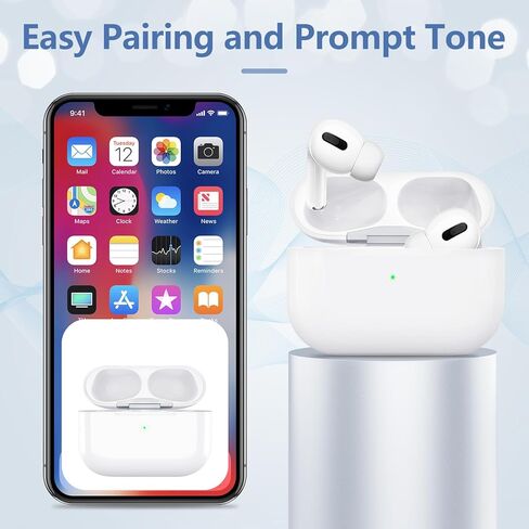 حافظة شحن لاسلكية بديلة لأجهزة AirPods Pro الجيل الأول والثاني، منفذ USB-C مع زر الاقتران والمزامنة، حافظة شحن بديلة Airpods Pro 2 تدعم حافظة شحن Airpods pro 2 اللاسلكية in Kuwait