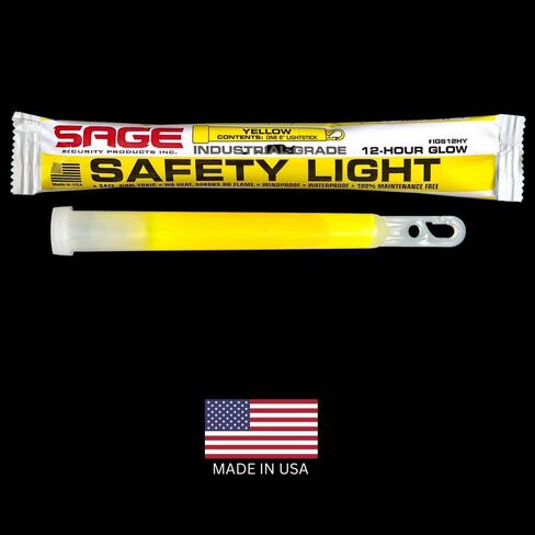 Yellow 6" Emergency Safety Glow Sticks -10 Pack in Saudi Arabia