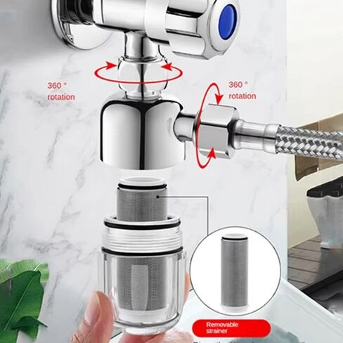 Washable Stainless Steel Water Heater Filter for Home Appliances Universal Prefiltration System(Silver) in Saudi Arabia