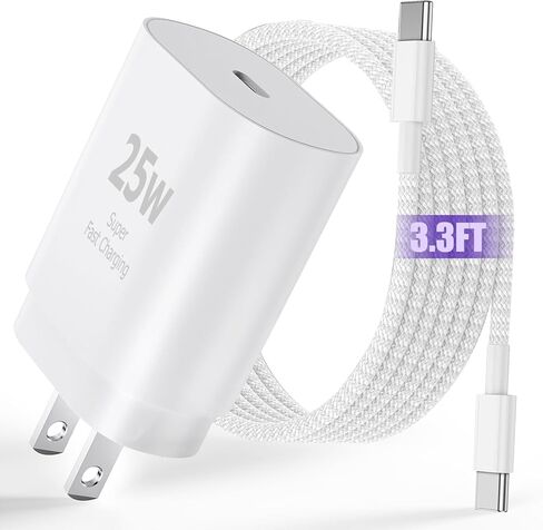 شاحن USBC iPad سريع وسلك كابل USB C بطول 3FT، شاحن سريع 25 وات من النوع C لأجهزة Apple iPad Pro 11/12.9/13/2025-2018/iPad Air 5/4th Gen، iPhone 15 16 17 Pro Max/Mini/iPad شحن سريع in Kuwait