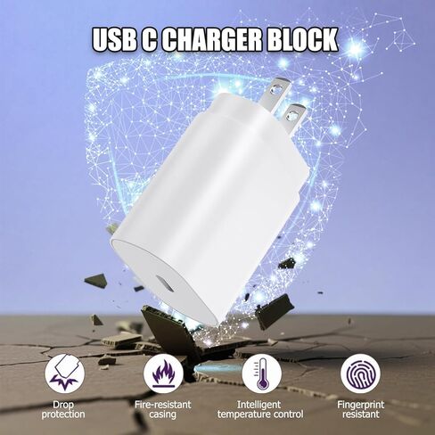 شاحن USBC iPad سريع وسلك كابل USB C بطول 3FT، شاحن سريع 25 وات من النوع C لأجهزة Apple iPad Pro 11/12.9/13/2025-2018/iPad Air 5/4th Gen، iPhone 15 16 17 Pro Max/Mini/iPad شحن سريع in Kuwait