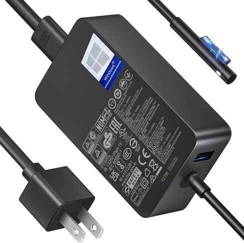 127W Microsoft Surface Book 3 Charger for 102W Surface Book 2, 1, Surface Laptop Studio 2,1,i5,i7, and Windows Surface Pro/Laptop/Go/Tablet,Support 102W, 65W, 44W, 36W, LED. 10FT in Saudi Arabia