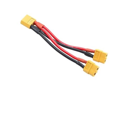 كابل موصل البطارية المتوازي XT60، كابل محول 14AWG 1 أنثى إلى 2 ذكر Y، 10 سم/3.93 بوصة in Saudi Arabia
