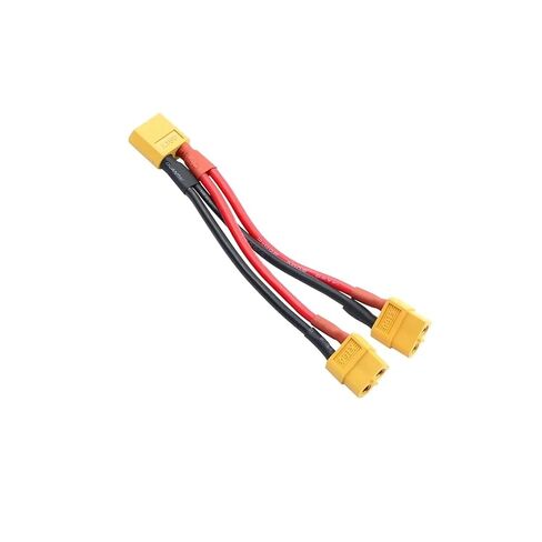 كابل موصل البطارية المتوازي XT60، كابل محول 14AWG 1 أنثى إلى 2 ذكر Y، 10 سم/3.93 بوصة in Saudi Arabia