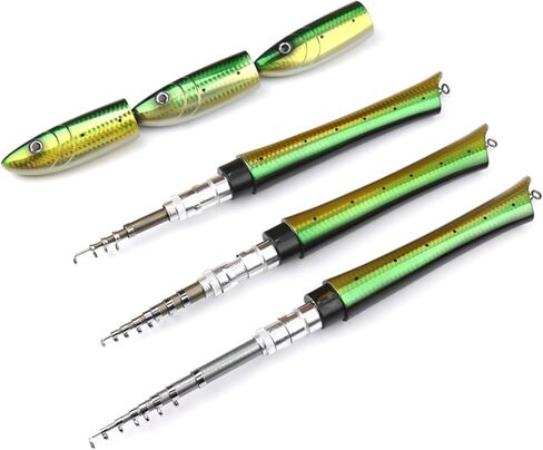 Shaped Telescopic Spinnings Rod Portables Winter Ice Fishings Poles Lightweight Sea Boats Tackle Portables Pen in Saudi Arabia