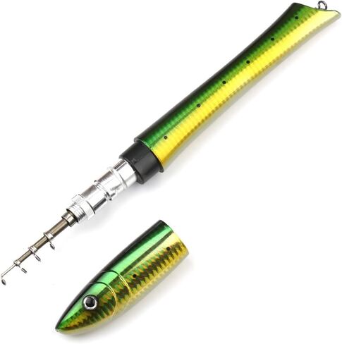 Shaped Telescopic Spinnings Rod Portables Winter Ice Fishings Poles Lightweight Sea Boats Tackle Portables Pen in Saudi Arabia