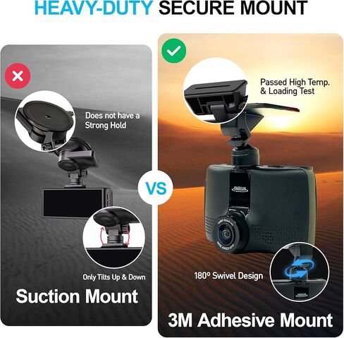 كاميرا Magellan Dash Cam أمامية وخلفية، 2.5K + 1080p Full HD Dash Camera، بطاقة 64 جيجابايت، حامل قوي، وضع ركن السيارة، Dual Starvis 2، شبكة Wi-Fi مدمجة، نظام تحديد المواقع العالمي (GPS)، التحكم في التطبيقات، رؤية ليلية in Kuwait