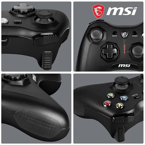 وحدة تحكم الألعاب اللاسلكية msi Force GC30 V2 باللون الأسود، محركات اهتزاز مزدوجة، أوضاع اتصال مزدوجة، وسادات D قابلة للتبديل، متوافقة مع أجهزة الكمبيوتر الشخصية وأجهزة Android in Kuwait