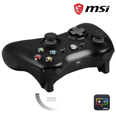 وحدة تحكم الألعاب اللاسلكية msi Force GC30 V2 باللون الأسود، محركات اهتزاز مزدوجة، أوضاع اتصال مزدوجة، وسادات D قابلة للتبديل، متوافقة مع أجهزة الكمبيوتر الشخصية وأجهزة Android in Kuwait
