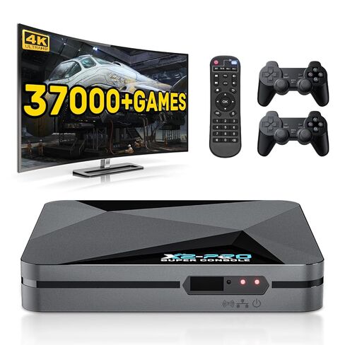 Kinhank Super Console X2 pro Retro Game Console with 37000+GamesVideo Game Console EmuELEC 4.6/Android 9.0 in 1, with 2 Gamepad Inside,2.4G+5G and BT 5.0 in Saudi Arabia