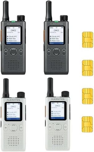 QR Code Group Management PoC Walkie Talkie، إصدار الولايات المتحدة الأمريكية 4G LTE راديو عالمي ثنائي الاتجاه مع التطبيق، لا يوجد حد للمسافة اضغط للتحدث راديو للمشي لمسافات طويلة ورحلات التزلج العائلية في الهواء الطلق (AT1-6-W-B) in Kuwait