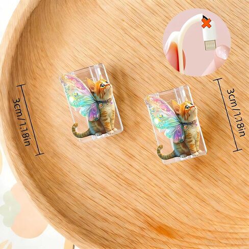 2pcs Acrylic Magical Cat Cable Protector, Type-C Compatible, Anti-Break Data Cable Cover, Beautiful and Durable Charging Cable Protective Case, Perfectly Ideal in Saudi Arabia