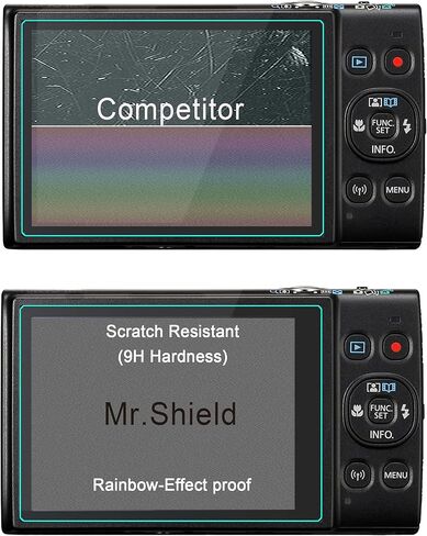 واقي شاشة Mr.Shield متوافق مع Canon PowerShot ELPH 360 HS (A) / IXUS 285 HS (A) [زجاج مقسى] [3-PACK] [زجاج ياباني بصلابة 9H] in Kuwait