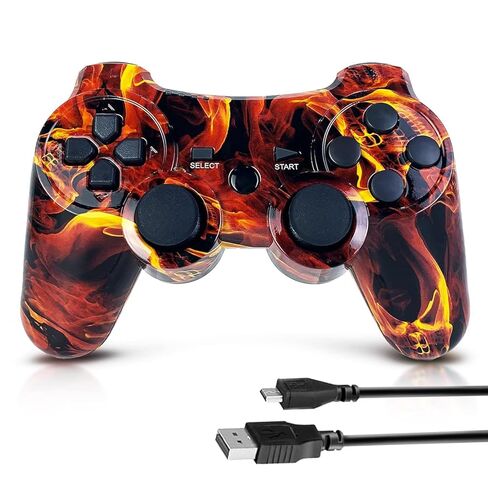 وحدة تحكم CHENGDAO لوحدة تحكم PS3 لجهاز PlayStation 3 وحدة تحكم لاسلكية عالية الأداء مع تحكم مزدوج في الحركة بالاهتزاز، لهب in Kuwait