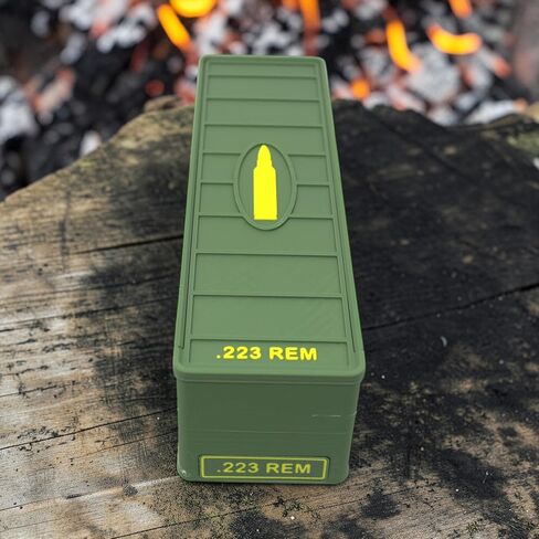 .556 / .223 Ammo Box 100 Round (2 Pack) Stackable Ammo Storage Case Organizer for .556 / .223 Rifle Ammunition with Secure Lid – Durable Ammo Holder Made in USA in Saudi Arabia