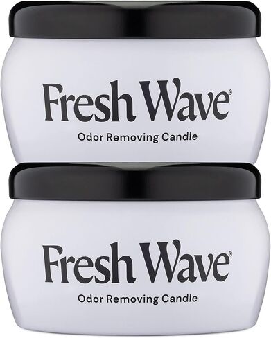Fresh Wave Odor Removing Candle, 7 oz. | Safer Odor Relief | Burns at Least 30 Hours | Natural Plant-Based Odor Eliminator | Odor Absorbers for Home | Clean-Burning Soy & Beeswax in Kuwait