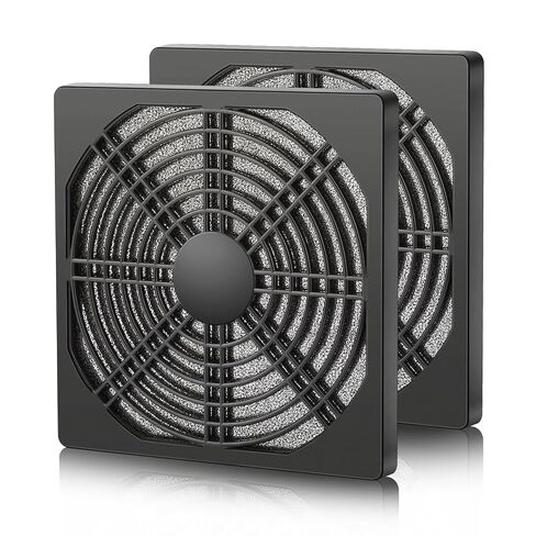 120mm PC Fan Filter 2-Pack, ABS Plastic Mesh Dust Cover, Computer Case Cooling Fan Grill Guard,Reusable Air Vent for Desktop Computer, Radiator, CPU Cooler(Black) in Saudi Arabia