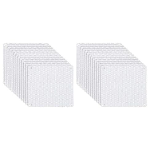 Generic 80mm/3.1" PC Fan Dust Mesh, 24 Pack PVC Computer Cooler Dust Filter PC Case Dust Cover Grills for Computer Cooler Fan PC Case Dustproof, White in Saudi Arabia