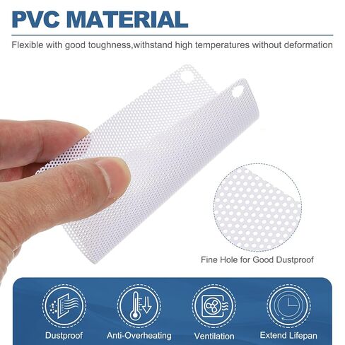 Generic 80mm/3.1" PC Fan Dust Mesh, 24 Pack PVC Computer Cooler Dust Filter PC Case Dust Cover Grills for Computer Cooler Fan PC Case Dustproof, White in Saudi Arabia
