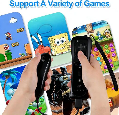 وحدة تحكم Wii Nunchuck JKSvrenthy Wii، وحدات تحكم Wii Remote وNunchuck مع حافظة من السيليكون وحزام لقفل مجموعة Wii وWii U (B) in Kuwait