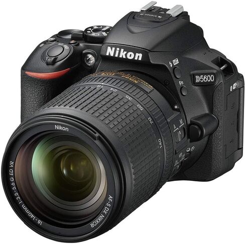 Nikon D5600 DSLR Camera with 18-140mm Lens (1577) + Nikon 70-300mm Lens + 64GB Memory Card + Case + Corel Photo Software + EN-EL14 A Battery + Card Reader + HDMI Cable + Cleaning Set + More in Saudi Arabia