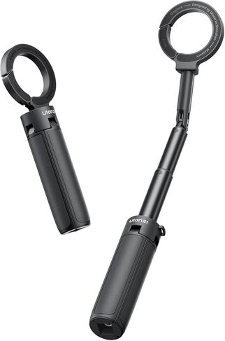 ULANZI MT71 Mini Magnetic Selfie Stick Tripod, Foldable & Lightweight, 180° Tilt, Compatible with iPhone 17-12 Series, with Adhesive Magnetic Ring for Desktop Shooting/Vlog/Selfie in Saudi Arabia