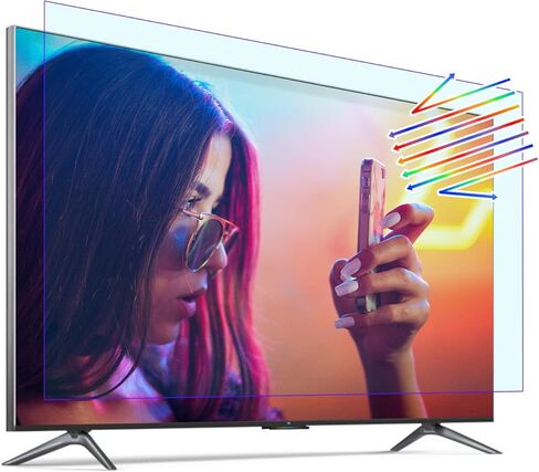 Anti Glare Film for TV 65 inch,Anti Blue Light Relieve Eye Strain and Reduce TV Screen Glare,65 inch Glare Film,65 in TV Screen Protector Film in Saudi Arabia