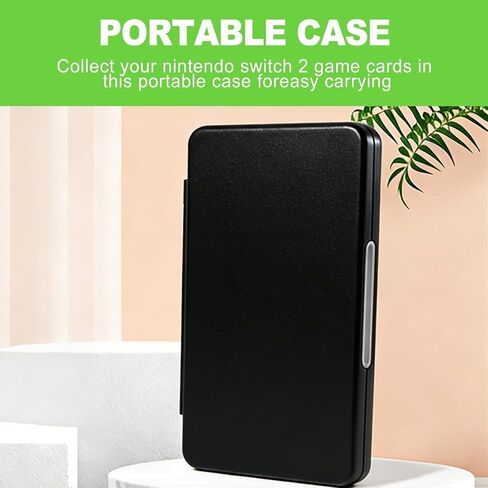 24 Slot Game Card Case Holder Portable Cartridge Storage Box with Micro SD Card Organizer Travel Hard Shell Protective Case Black in Saudi Arabia