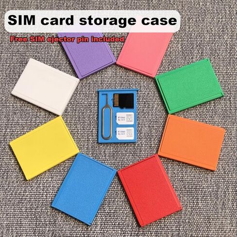 Portable SIM Card Storage Box with SIM Eject Pin, Compact Card Holder Case for Nano SIM & Micro SIM Cards (Dark Blue) in Saudi Arabia