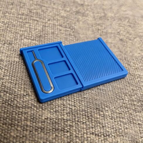 Portable SIM Card Storage Box with SIM Eject Pin, Compact Card Holder Case for Nano SIM & Micro SIM Cards (Dark Blue) in Saudi Arabia