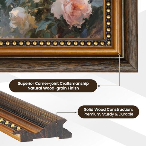 إطار تلفزيون من الخشب الصلب العتيق، متوافق فقط مع تلفزيونات Samsung The Frame TV Pro مقاس 65 بوصة، إطار خشبي عتيق، يناسب 65 بوصة LS03A/LS03B/LS03C/LS03D/LS03FA/LS03FW (2021–2025 و2025 Pro) in Kuwait
