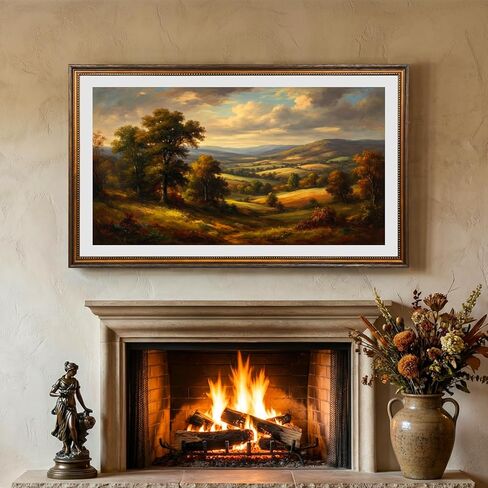 إطار تلفزيون من الخشب الصلب العتيق، متوافق فقط مع تلفزيونات Samsung The Frame TV Pro مقاس 65 بوصة، إطار خشبي عتيق، يناسب 65 بوصة LS03A/LS03B/LS03C/LS03D/LS03FA/LS03FW (2021–2025 و2025 Pro) in Kuwait