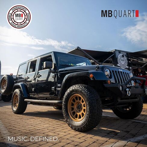 MB Quart Rear Overhead Soundbar Enclosure for 2007-2018 Jeep Wrangler JK, Fits Dual 8" Speakers, OEM Replacement, No Speakers Included in Saudi Arabia