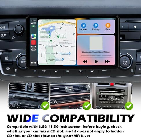 فتحة قرص مضغوط جديدة لشاشة CarPlay، حامل قرص مضغوط أساسي لشاشة CarPlay مع تصميم دعم دوار 360 درجة، أقراص CDs احترافية مثبتة على ملحقات السيارة in Saudi Arabia