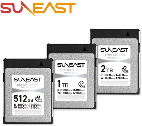 بطاقة ذاكرة SUNEAST (اليابان) Ultimate PRO White Series 512 جيجابايت Cfexpress من النوع B قراءة: 1800 ميجابايت/ثانية الكتابة: 1600 ميجابايت/ثانية مع TLC NAND in Kuwait