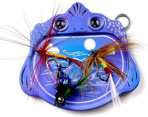 Fly Fishing Accessories Mini Compact Magnetic Fly Holder - Large Surface Fly Holder for Hooks, Nippers & Tools Secure Hold, No Drop (Orange/Blue) in Saudi Arabia