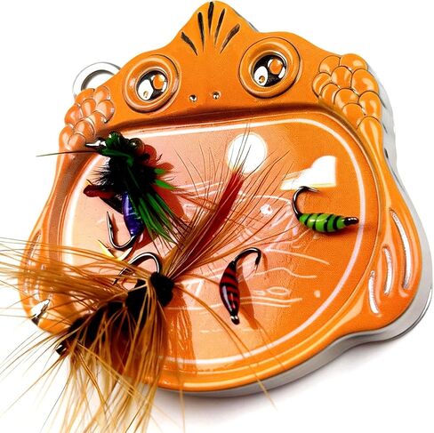 Fly Fishing Accessories Mini Compact Magnetic Fly Holder - Large Surface Fly Holder for Hooks, Nippers & Tools Secure Hold, No Drop (Orange/Blue) in Saudi Arabia