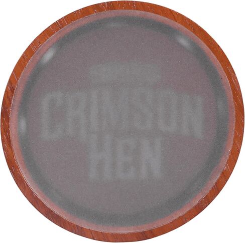 FOXPRO Crimson Hen Tip-Over Turkey Pot Call - Dual-Sided Glass Over Slate - One-Piece Purple Heart Striker - Realistic Turkey and Hen Sounds - Clucks, Purrs, Cuts - High-Volume and Quality - USA Made in Saudi Arabia