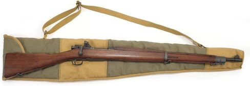 World War Supply WW2 Padded Rifle Case Marked JT&L 1942 fits Springfield M1903 and M1 Garand in Saudi Arabia