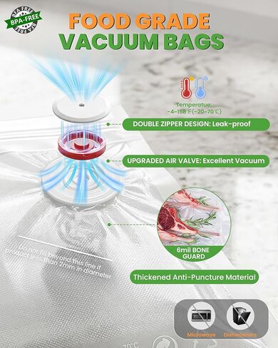 Compact Vacuum Sealer for Food: Powerful Handheld Vacuum Sealer Machine & 30 Reusable Vacuum Bags, With LED Display & Detachable Water Tank, Portable Food Sealer, Seal Meal Saver in Saudi Arabia